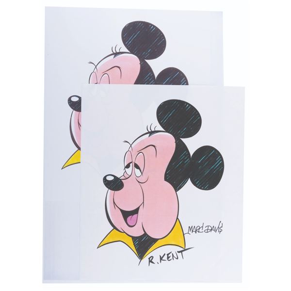 A Marc Davis Signed Mickey Caricature.
