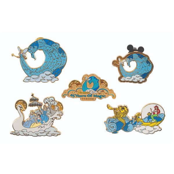 A Collection of 45 Years of Magic Parade Pins.