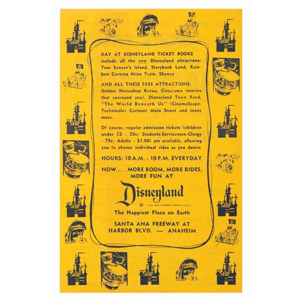 A Late 1956 10 Rides Ticket Plan Flyer.