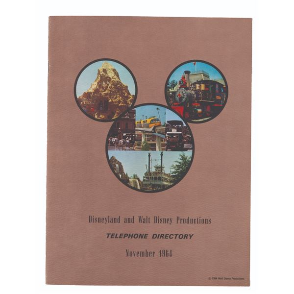 A 1964 Disneyland and WDP Telephone Directory.
