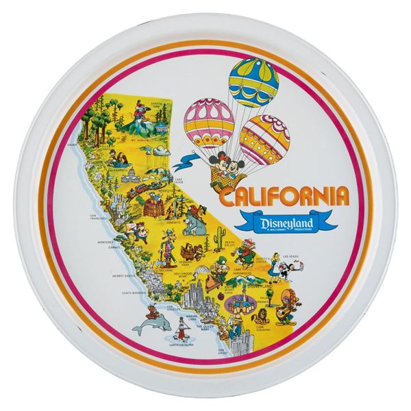 A 1970s Disneyland California Souvenir Tray.