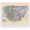 Image 3 : A Multi-Signed Disneyland Map Triptych.