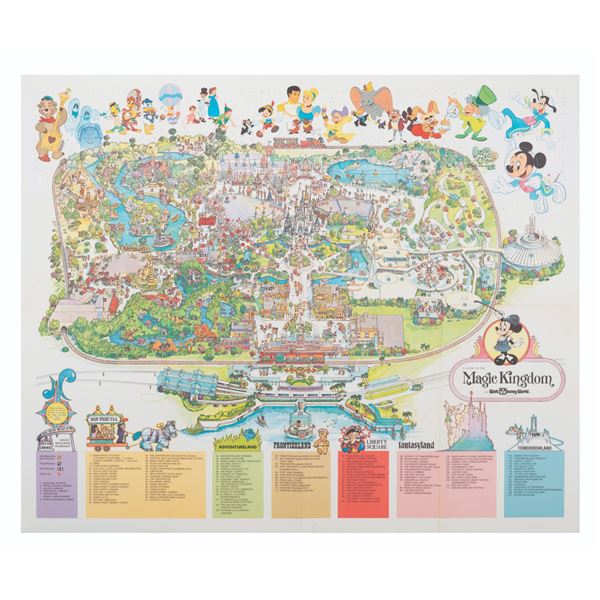 A 1979 Walt Disney World Magic Kingdom Souvenir Map.