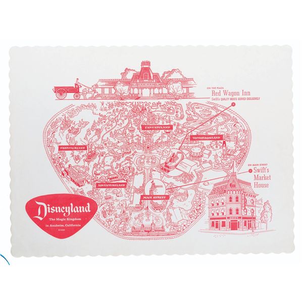 A Swift's Market House Disneyland Placemat.