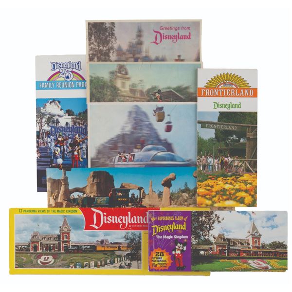 A Collection of Disneyland Postcards and Postcard Books.