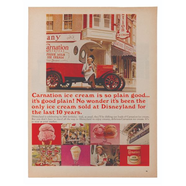 A Disneyland Carnation Ice Cream Magazine Insert.