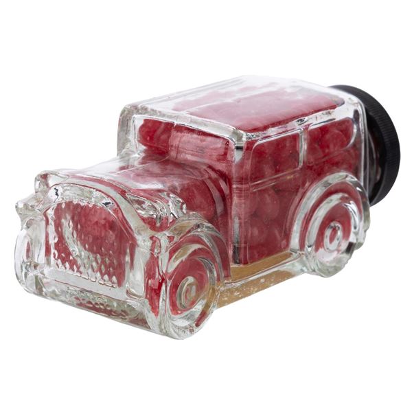 A Main Street Market House Glass Car with Cinnamon Imperials.