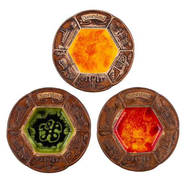 Three Disneyland Attraction Dishes by Treasure Craft.