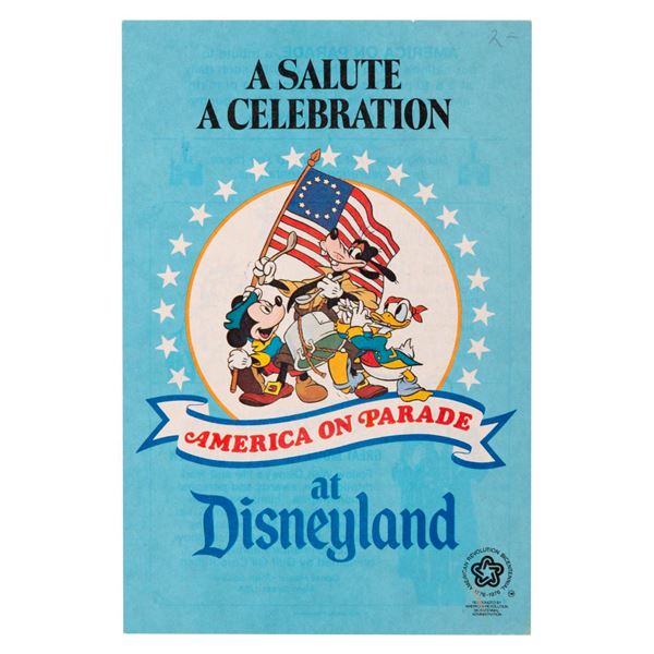 A 1976 Disneyland America on Parade Flyer.