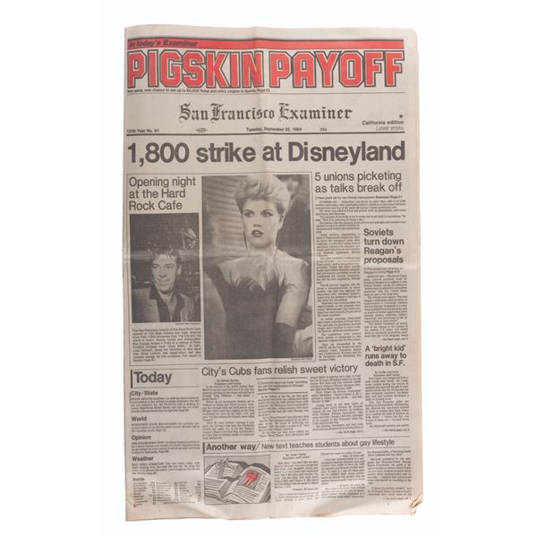 A 1984 Disneyland Strike Examiner Newspaper.