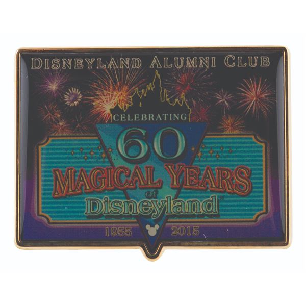 A Disneyland Alumni Club 60th Anniversary Pin.
