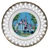 Image 1 : A Sleeping Beauty Castle Souvenir Lace Plate.
