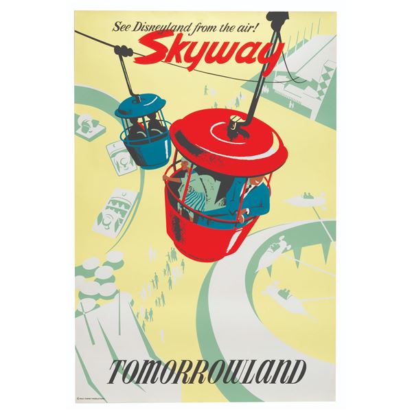 A Tomorrowland Skyway Attraction Poster.