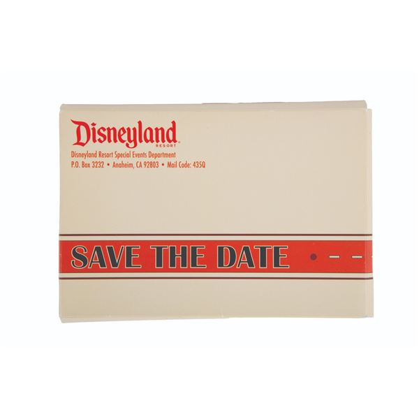 A Disneyland Save the Date Postcard Pack.