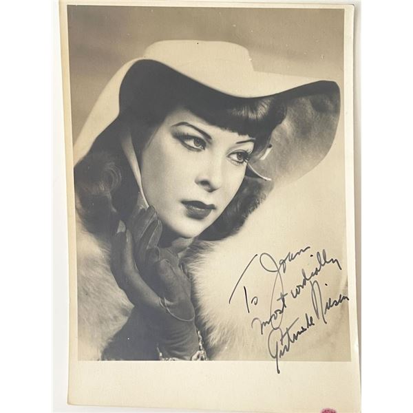 The Babe Ruth Story  Gertrude Niesen signed photo