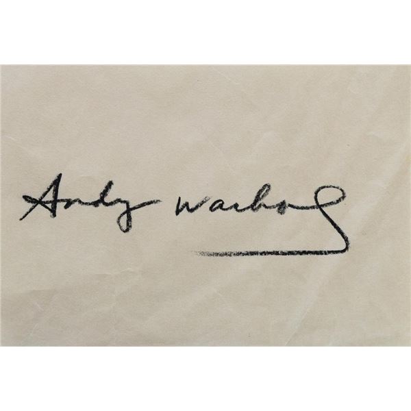 Andy Warhol signed slip