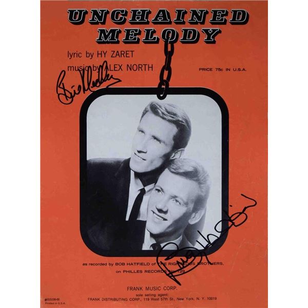 The Righteous Brothers signed sheet music