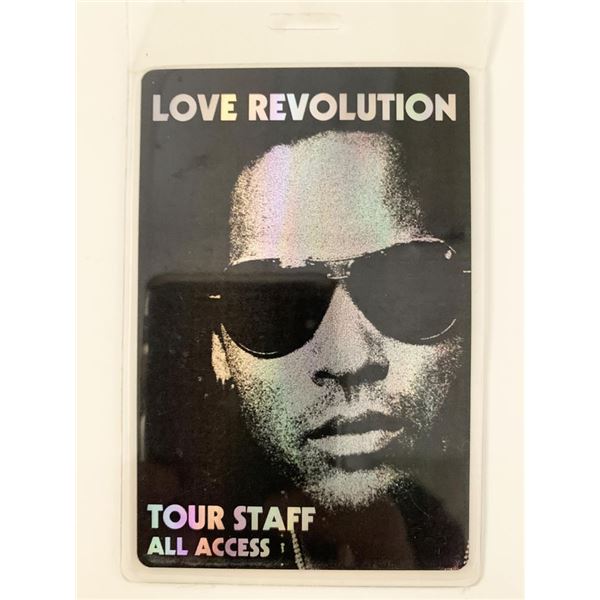 Lenny Kravitz Love Revolution Backstage Tour Staff Pass