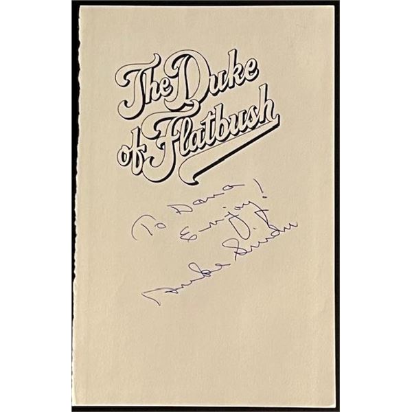 NY Dodgers Duke Snider Signed book page.
