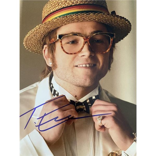 Rocketman Taron Egerton signed photo