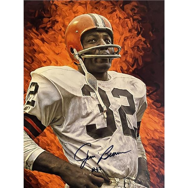 Jim Brown signed photo