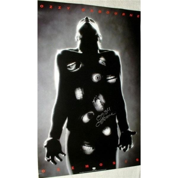 Ozzy Osbourne signed "Ozzmois" promo poster