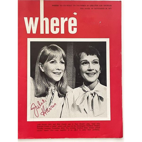 East of Eden Julie Harris signed Where magazine