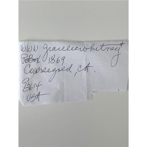 Star Trek Grace Lee Whitney signature cut