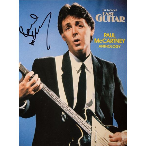Paul McCartney signed music book