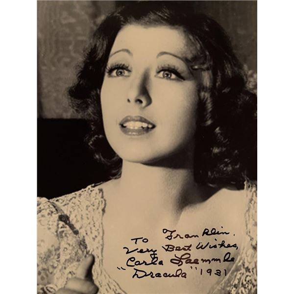Dracula Carla Laemmle signed photo