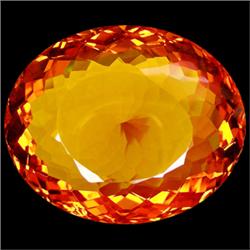 49.05ct Oval Honey Red Orange Citrine Appraisal Estimate $1550 (GEM-16810)