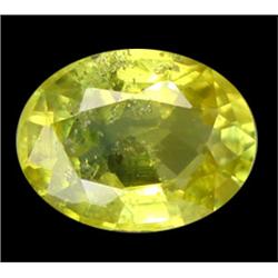 0.85ct Oval Green-Yellow Sapphire Thailand (GEM-15249)