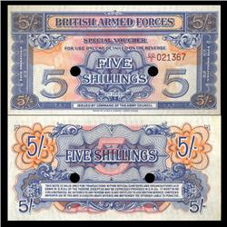 1948 5 Shilling Military Note Crisp Uncirculated (CUR-06062)