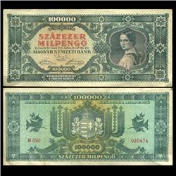 1946 Hungary 100000 Pengo Note Hi Grade Scarce (CUR-06119)
