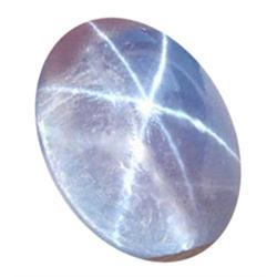 6.4ct Blue Sky Star 6 Ray Diffusion Sapphire Cabochon (GEM-18434)