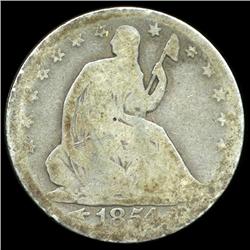 1854O Seated Half Better Circulated (COI-5803)