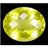 Image 1 : 50.60ct  Flashing Oval Checker Cut Green Gold Quartz (GEM-15766)