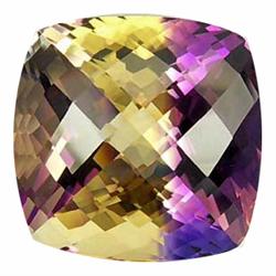 65.25ct AAA Cushion Checker Cut Bi-Color Ametrine (GEM-16519)