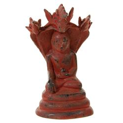 Antique Thai Bronze Buddha w/Naga  (ANT-180)