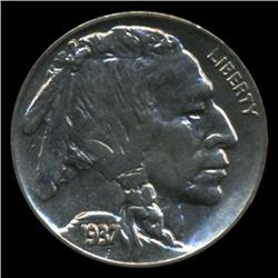 1937D Buffalo 5c Nickel BU Gem+ Coin (COI-1739)
