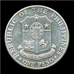 1967 Philippines 1 Peso Commerative Gem Proof (COI-5733)