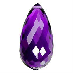 14.15ct Purple Briolette Drill Natural Amethyst (GEM-14257)