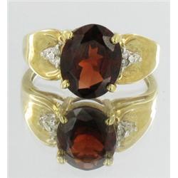 2.5ct Rhodolite Garnet & Diamond 10k Gold Ladies Ring (JEW-1685)