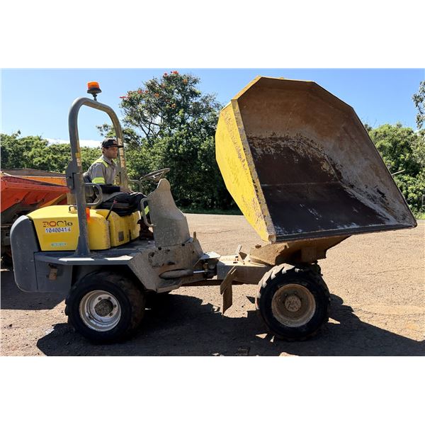(10400414) 2021 Wacker 3001S 3-Ton Wheeled Site Dumper (Runs & Dumps - See Video)
