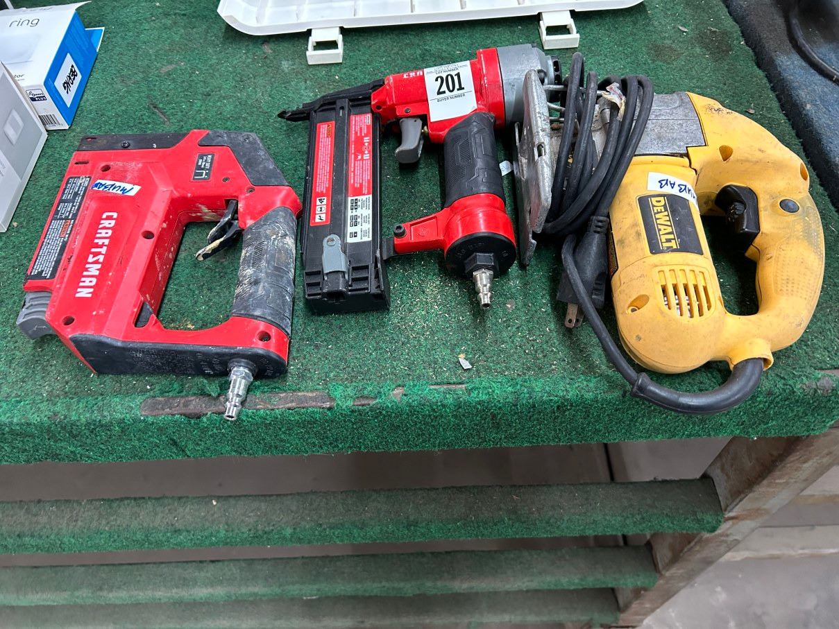 Craftsman Air Brad Nailer/Staple Gun Dewalt Electric Jigsaw