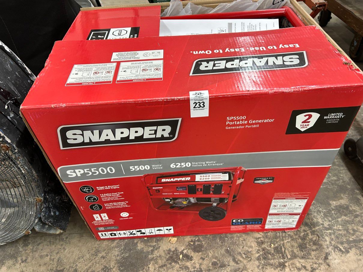 Snapper Box Snapper SP5500 Portable Generator - New In Box