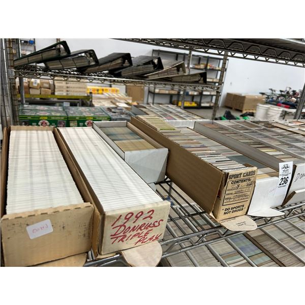 Shelf of Sports Trading Cards