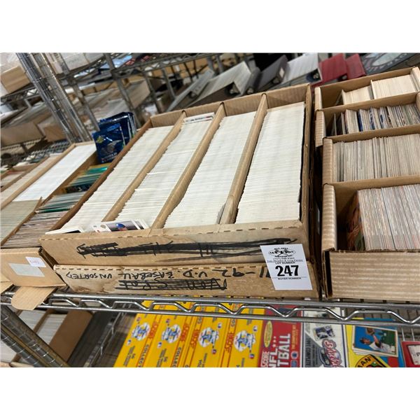 Shelf of Sports Trading Cards