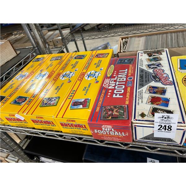 Shelf of Sports Trading Cards