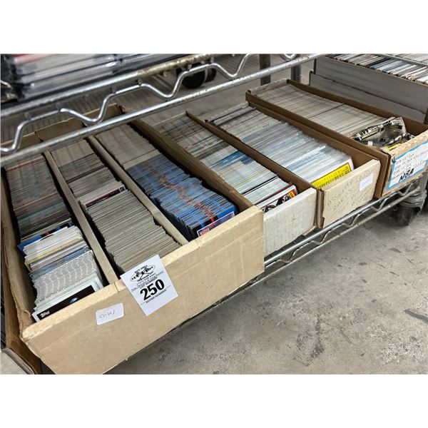 Shelf of Sports Trading Cards